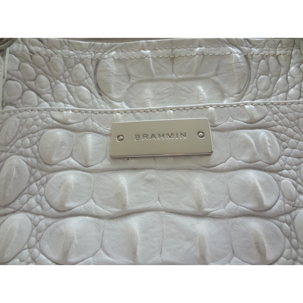 Brahmin Medium Asher Tote Croc Embossed Leather Coconut Milk - Picture 7 of 12